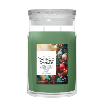 Signature Large Jar 2-Docht - Shimmering Christmas Tree