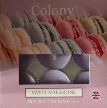 Wax Lyrical - Colony Fragranced Teelights Sweet Macarons - 9 Stück