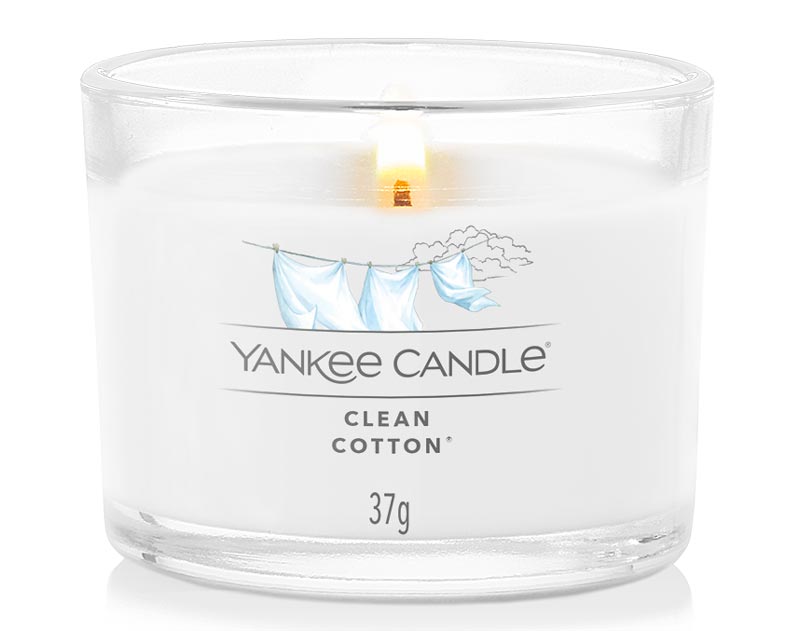 Duftkerzenladen - Yankee Candle Clean Cotton Glasvotivkerze 37g