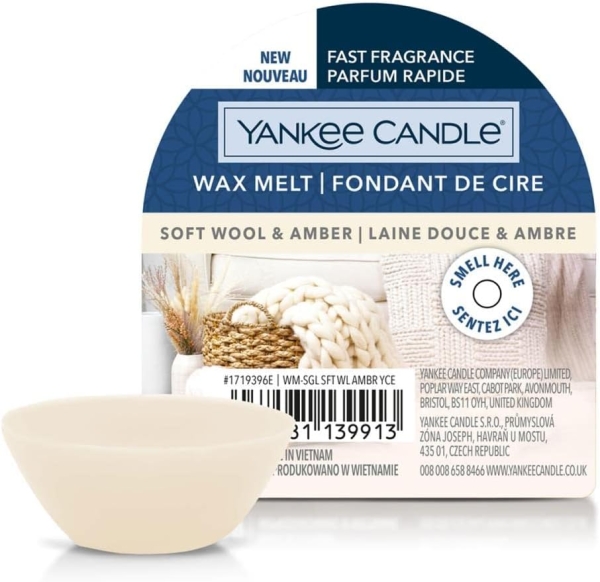 Yankee Candle Soft Wool & Amber Wax Melt 22 g