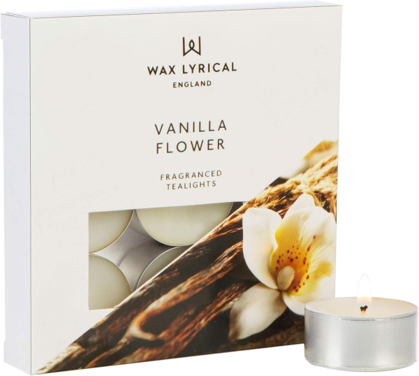 Wax Lyrical - Made in England - Fragranced Teelights Vanilla Flower - 9 Stück