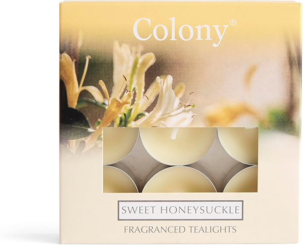 Wax Lyrical - Colony Fragranced Teelights Sweet Honeysuckle - 9 Stück