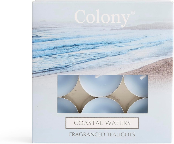 Wax Lyrical - Colony Fragranced Teelights Coastal Waters  - 9 Stück
