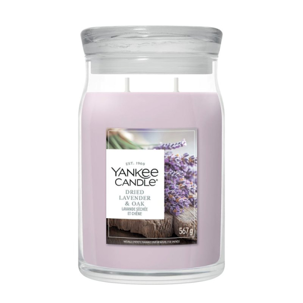 Signature Large Jar 2-Docht - Dried Lavender & Oak