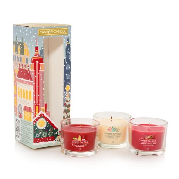 Yankee Candle Geschenkset Passport to the Holidays  "3 Glasvotivkerzen"